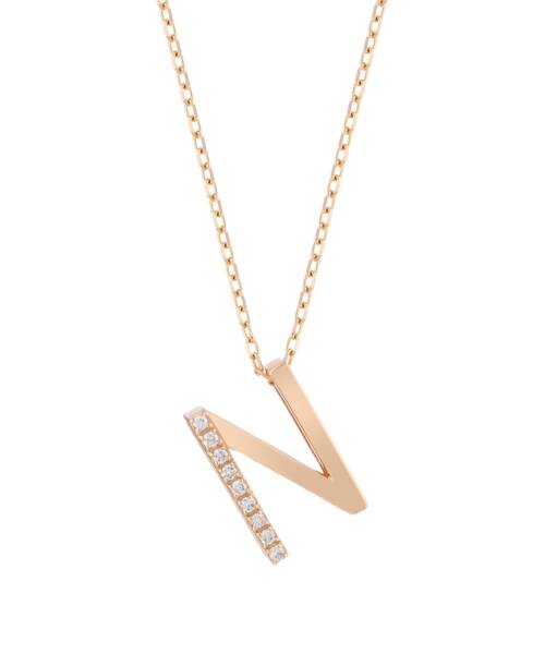 0,05 Karat Pırlanta N Harf Kolye