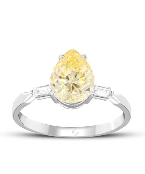 2,98 Karat Pırlantalı Renkli Taşlı Yüzük