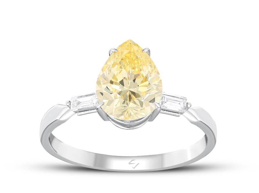 2,98 Karat Pırlantalı Renkli Taşlı Yüzük