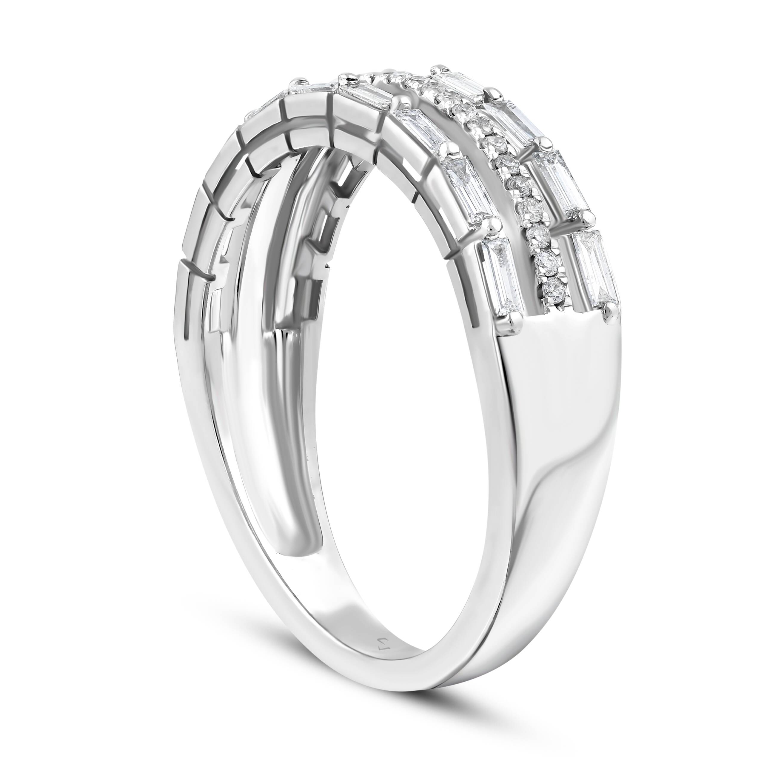 0,43 Karat Pırlanta Baget Yüzük - Görsel 2